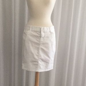 White denim skirt